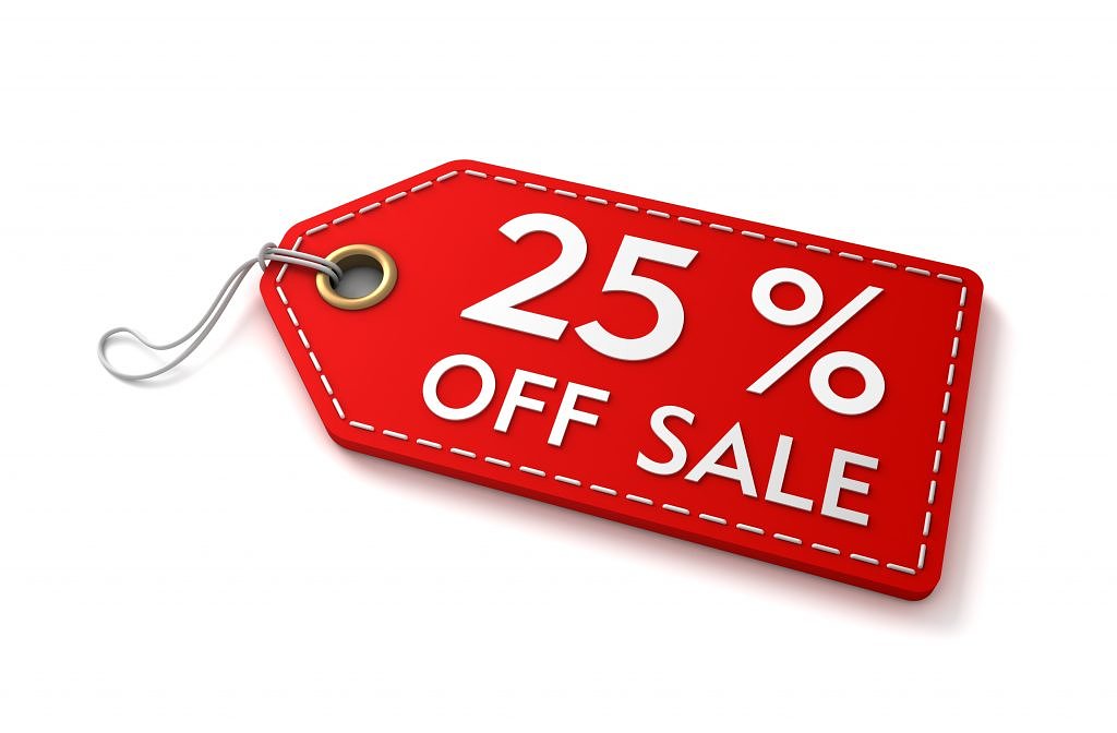 25% Off Until the end of January